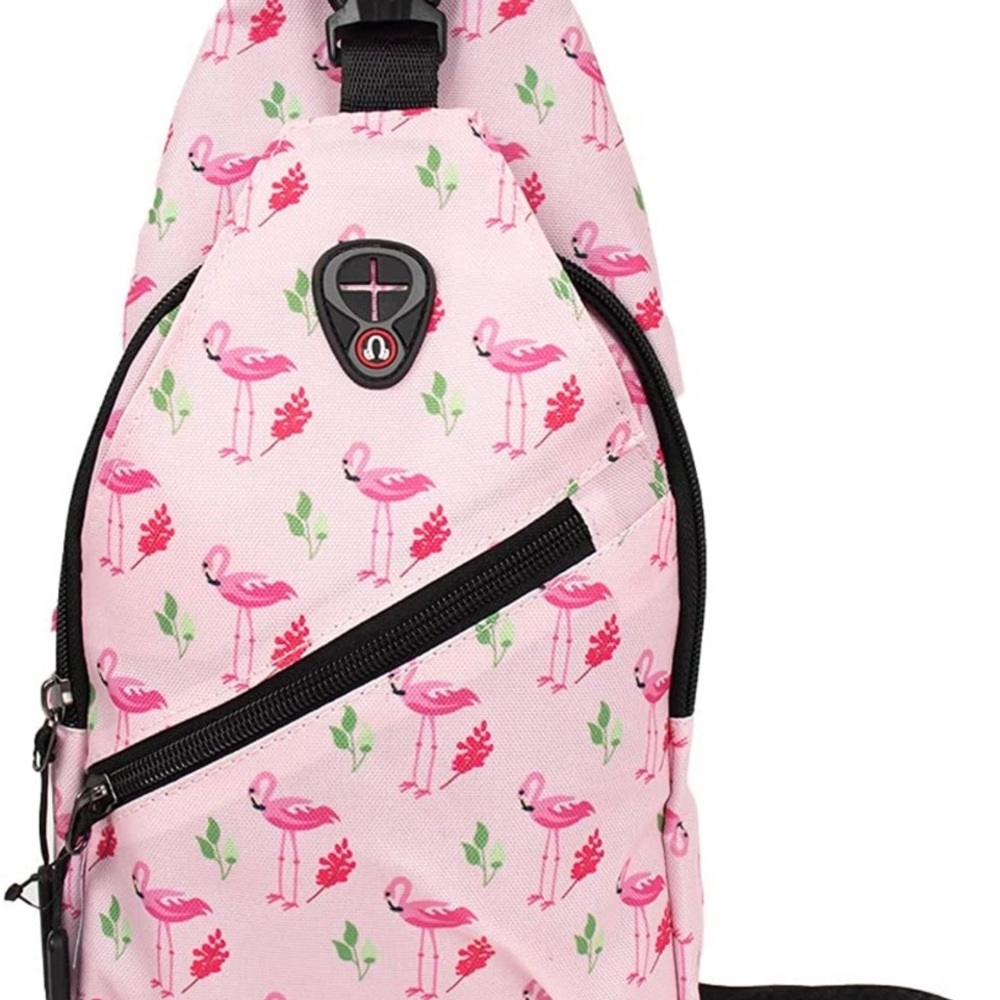 Flamingo Crossbody Sling Bag Backpack with Adjustable Strap for Men and Women